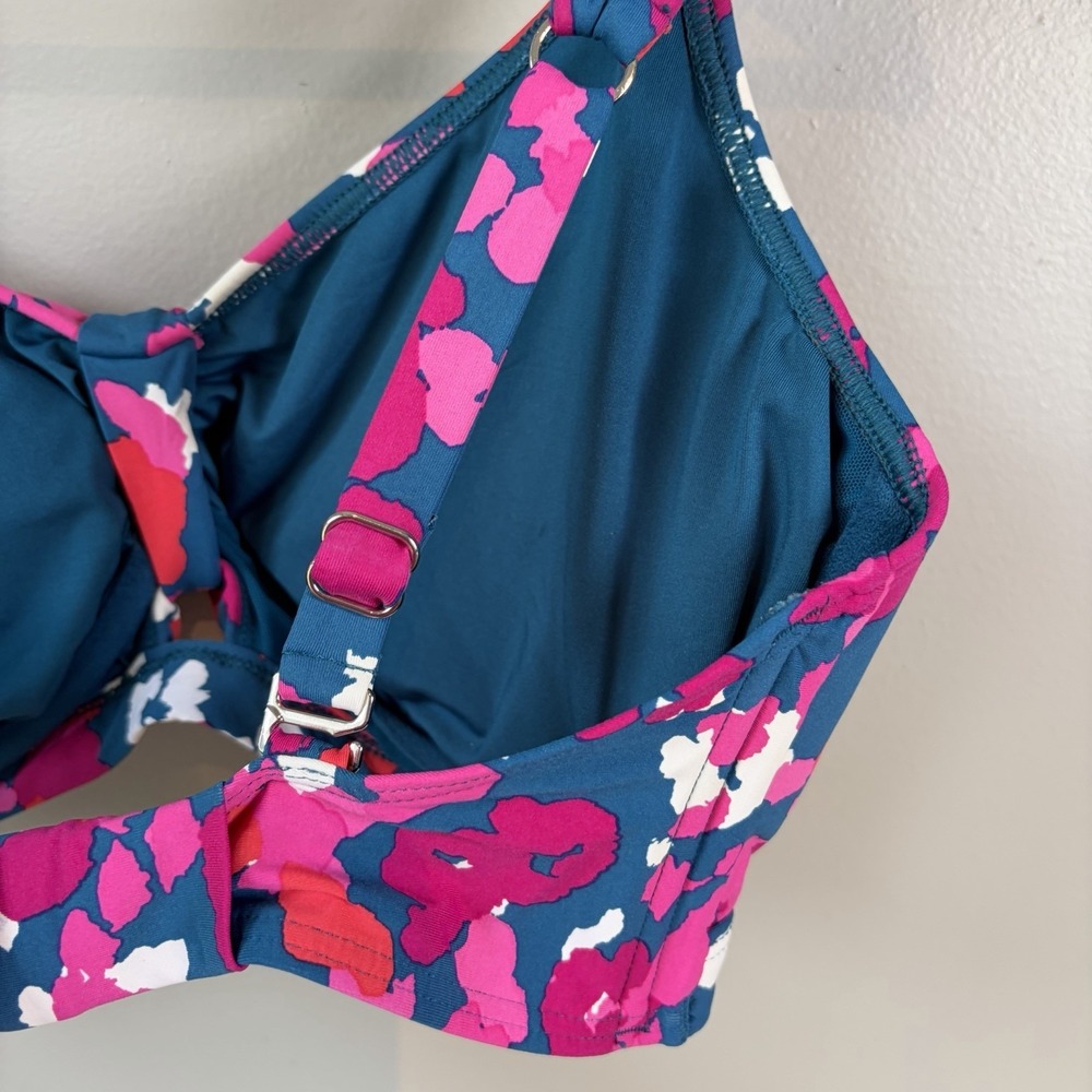 Birdsong Underwire Floral Swimsuit Top Blue/pink Lined Size 34 I Womens Summer - Picture 5 of 7